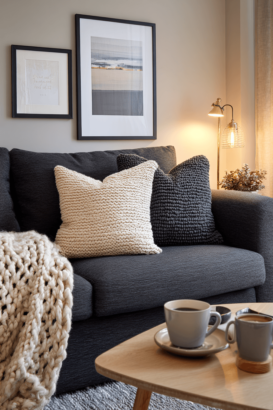 27 Dark Grey Couch Living Room Ideas That Look Stylish and Cozy