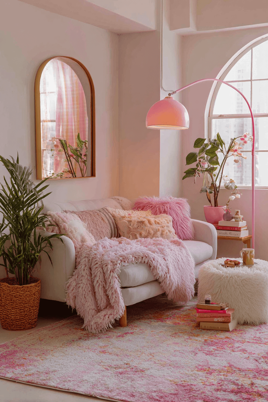 27 Gorgeous Pink Living Room Ideas to Brighten Your Space