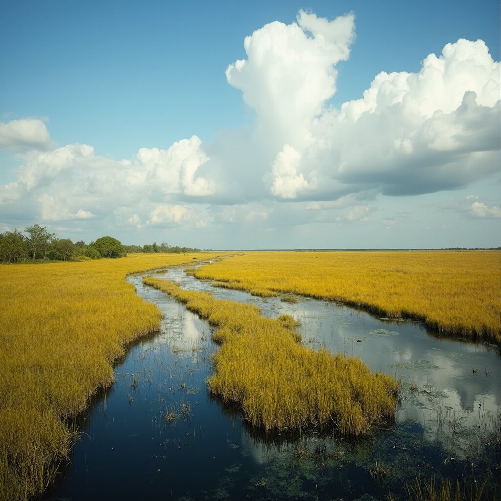 The Only Everglades Experience That'll Make You Question Everything You Thought You Knew About Wildlife Tours Wide-angle photography of Everglades sawgrass marshes under dramatic sky with diverse ecosystems and wading birds