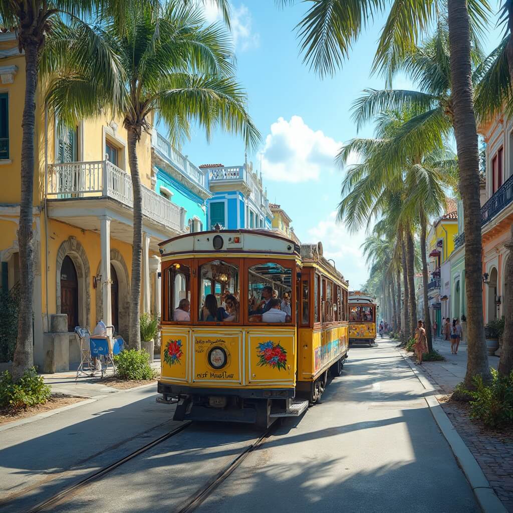 Why the Key West Conch Train Is Your Secret Weapon for Conquering Paradise in 60 Minutes Key West Conch Train touring through historic Old Town with tourists, surrounded by Caribbean colonial architecture and palm trees under the Florida sun