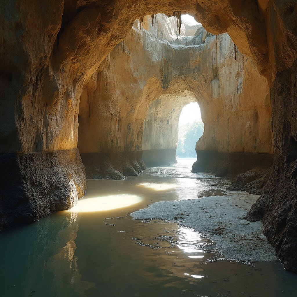 This Hidden Florida Gem Creates 50-Foot Water Geysers (And Most Tourists Never Find It) Underground sea caves carved into coquina rock formations with stalactites and embedded fossilized shells at Blowing Rocks Preserve