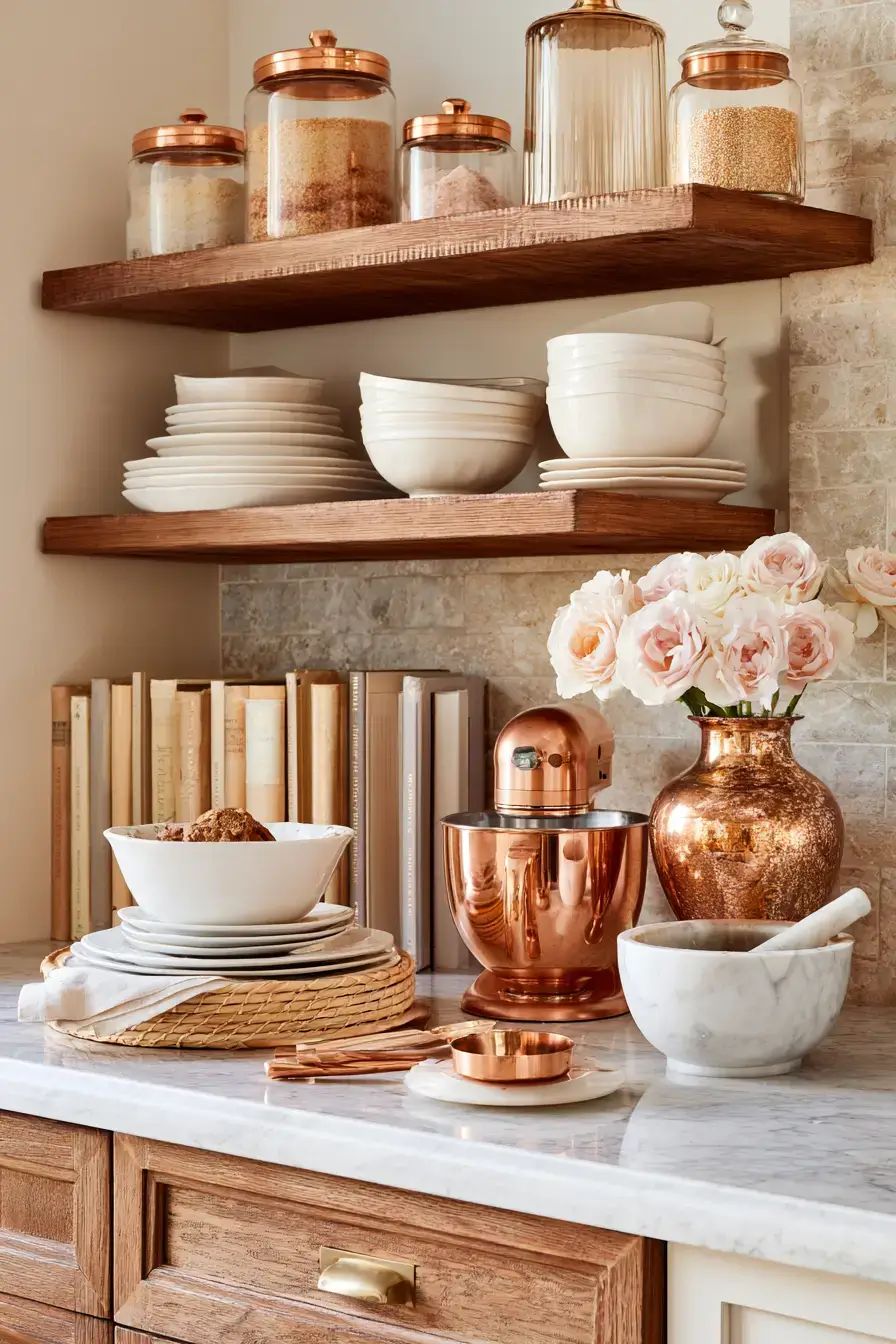 27 Beautiful Kitchen Shelf Decor Ideas For A Cozy Stylish Home