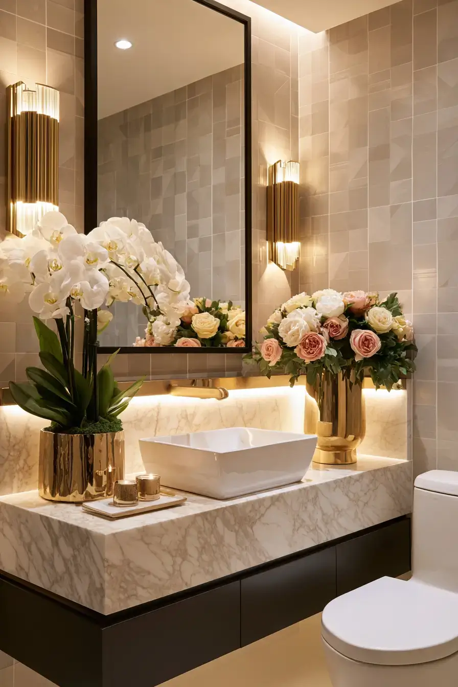 27 Stylish Small Powder Room Ideas For A Beautiful Guest Bathroom