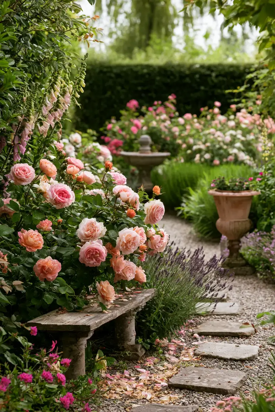 27 English Rose Garden Ideas For Romantic Outdoor Charm