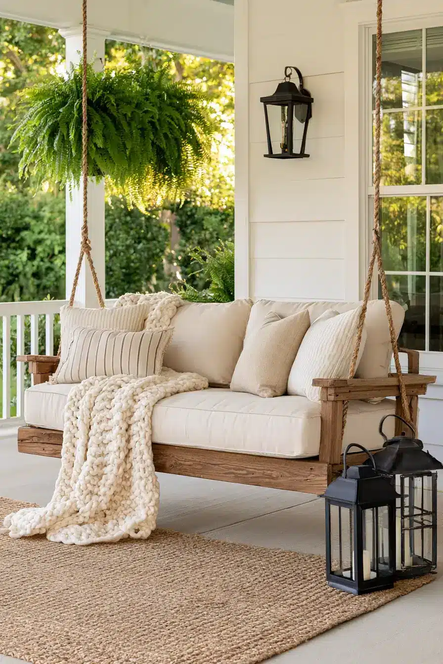 27 Dreamy Porch Swing Ideas for a Cozy Outdoor Escape