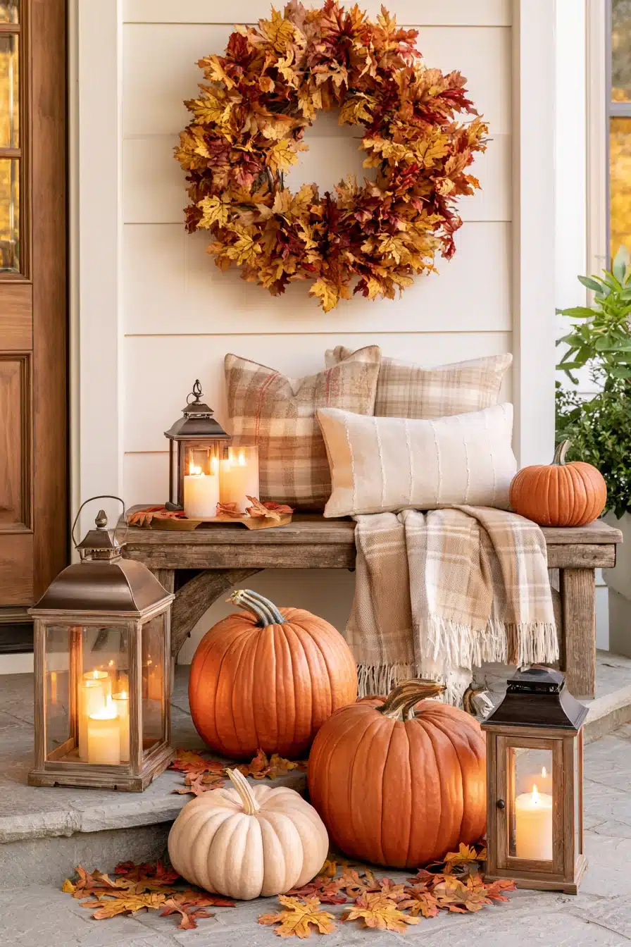 27 Beautiful Thanksgiving Porch Decorations for a Warm Holiday Welcome