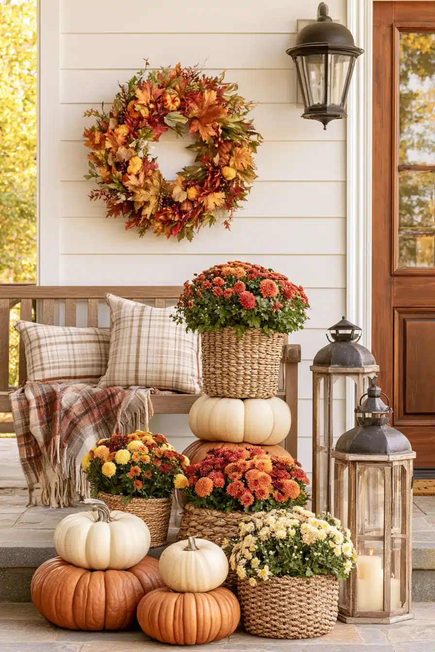 27 Outdoor Fall Decorations for a Warm and Welcoming Home