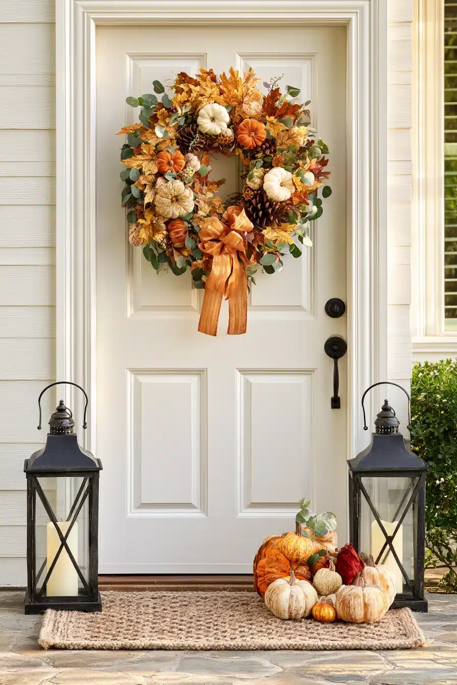 27 Gorgeous Fall Wreaths for Front Door Style and Seasonal Charm