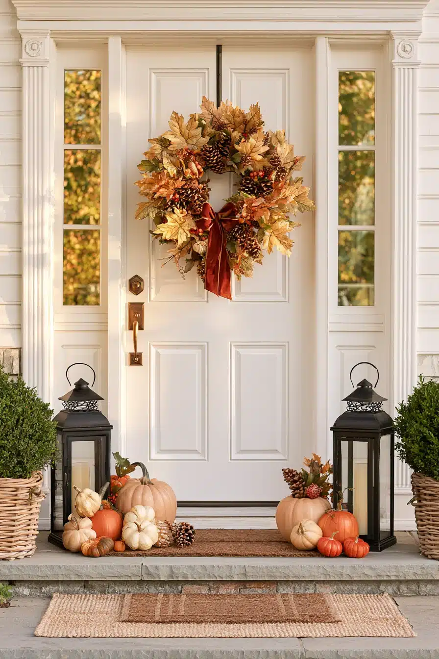 27 Beautiful Thanksgiving Door Decorations for a Warm Festive Welcome
