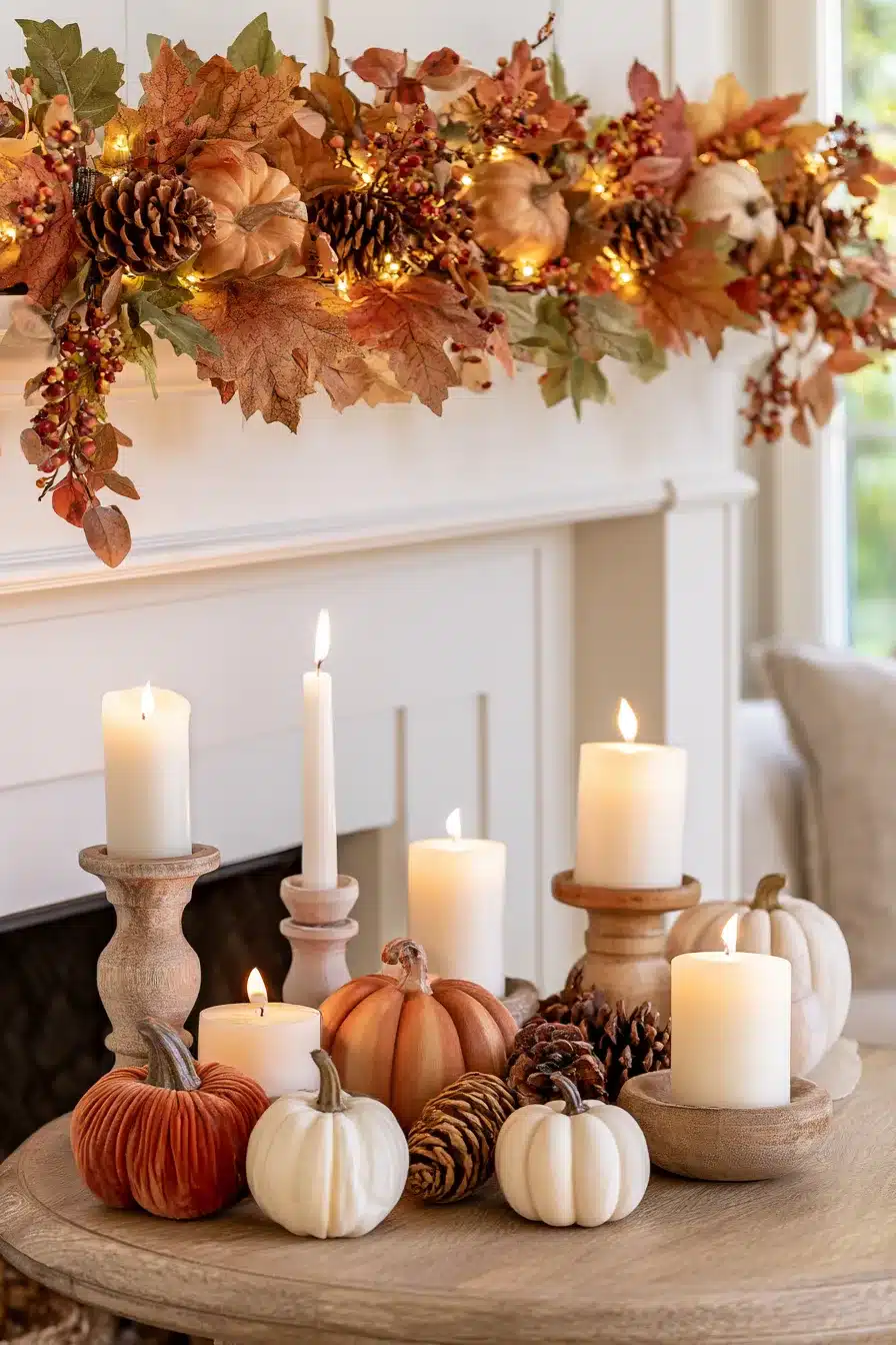 27 Gorgeous Fall Garland Mantle Ideas for a Cozy Seasonal Display