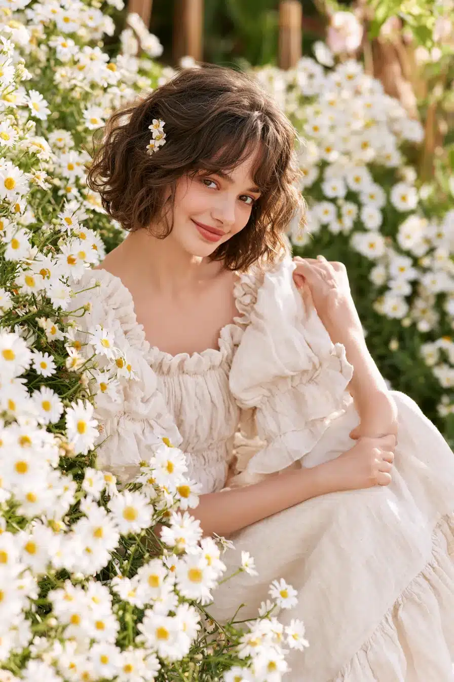27 Charming Cottagecore Hairstyles for Short Hair With Romantic Countryside Style