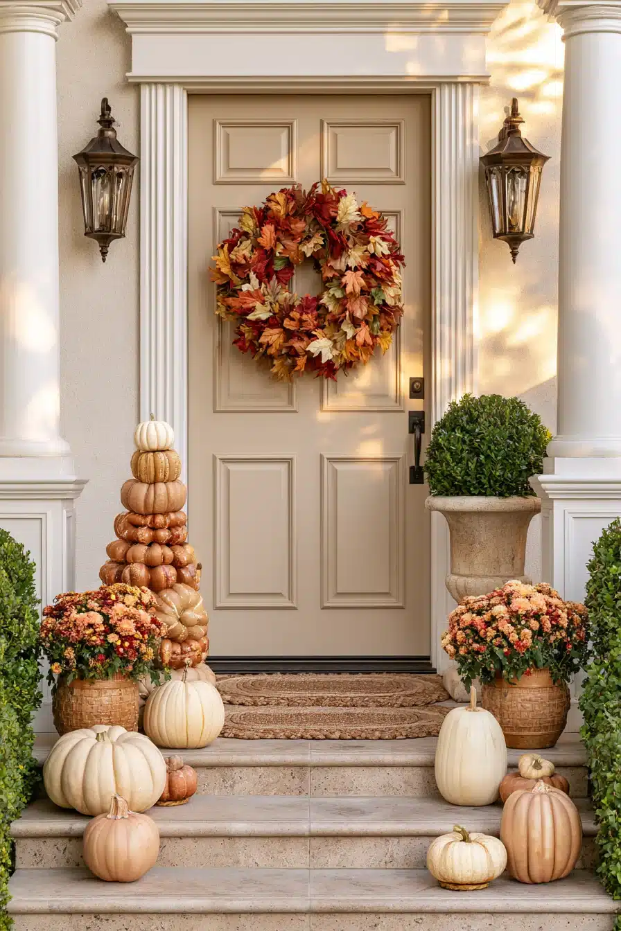 27 Beautiful Thanksgiving Porch Decorations for a Warm Holiday Welcome