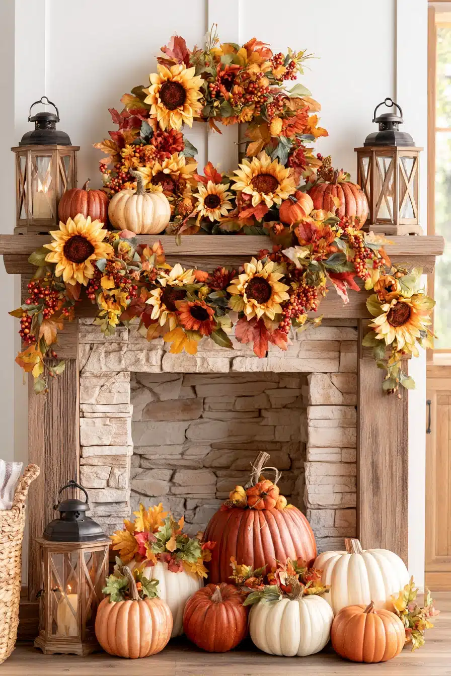27 Gorgeous Fall Garland Mantle Ideas for a Cozy Seasonal Display