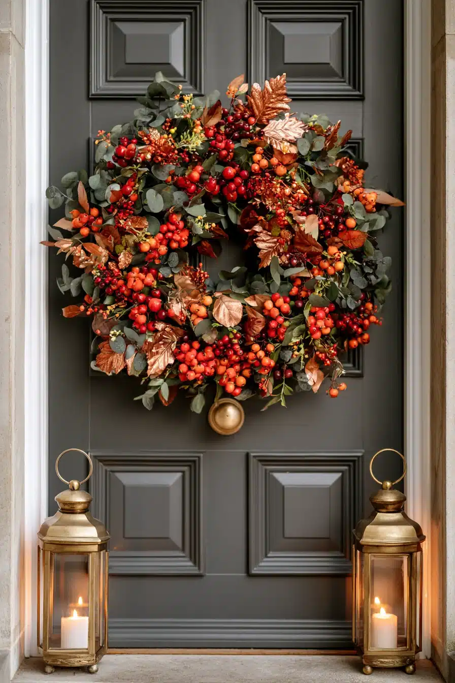 27 Beautiful Fall Wreaths for Your Front Door to Welcome Autumn in Style