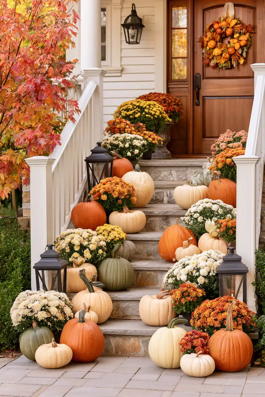 27 Beautiful Autumn Front Porch Decor Ideas for a Warm Seasonal Welcome