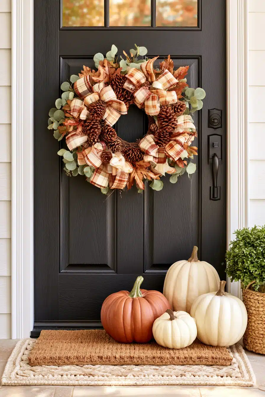 27 Beautiful Thanksgiving Door Decorations for a Warm Festive Welcome
