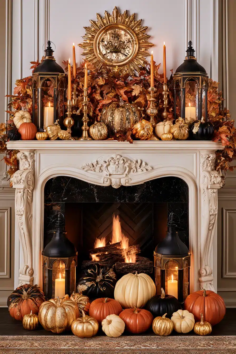 27 Autumn Fireplace Decor Ideas for a Warm Cozy Home
