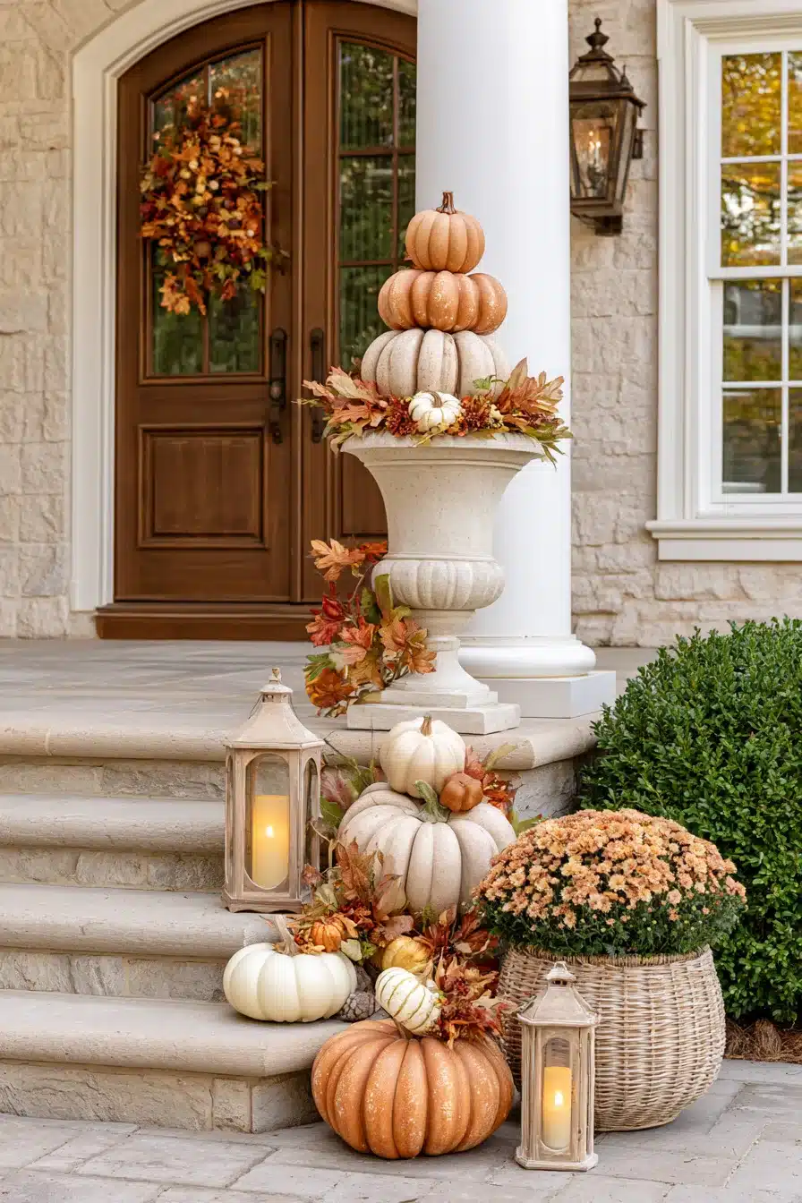 27 Beautiful Thanksgiving Porch Decorations for a Warm Holiday Welcome