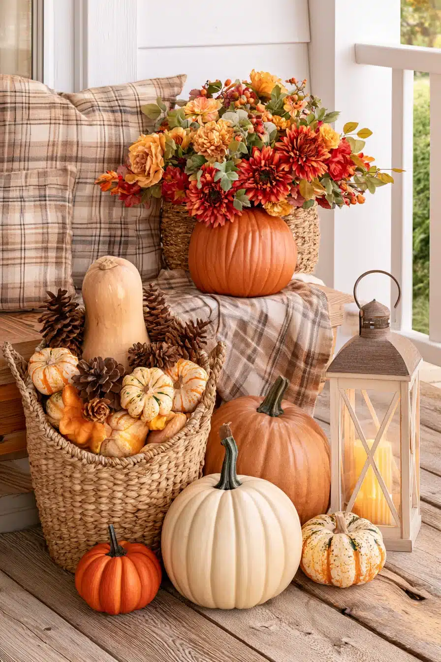 27 Beautiful Thanksgiving Porch Decorations for a Warm Holiday Welcome