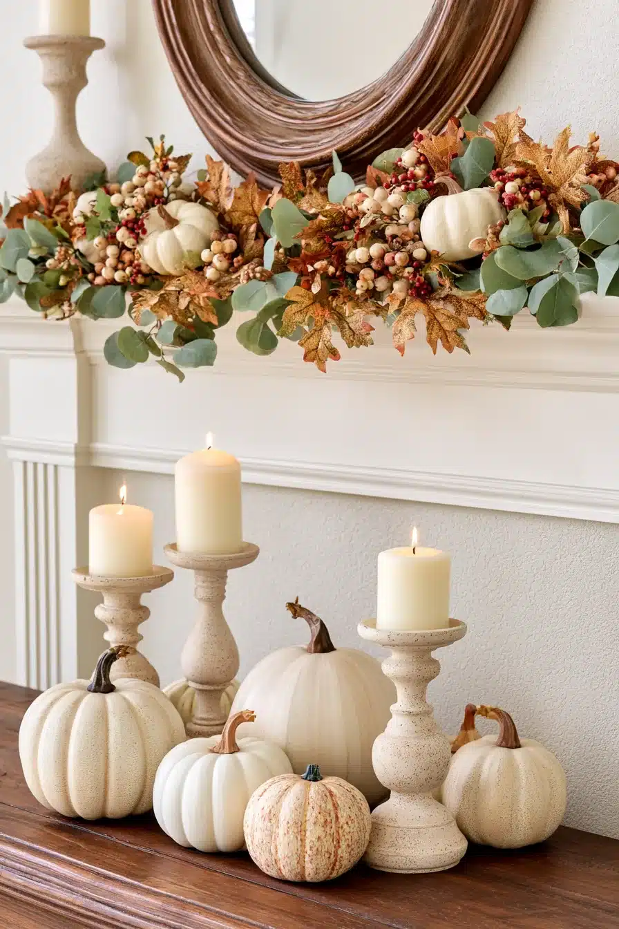 27 Gorgeous Fall Garland Mantle Ideas for a Cozy Seasonal Display