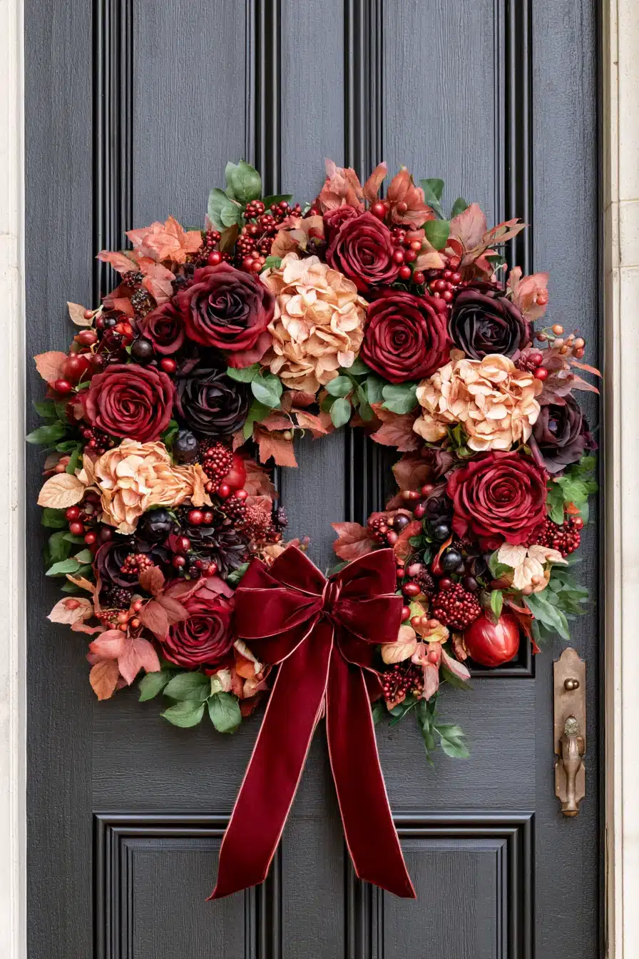 27 Gorgeous Fall Wreaths for Front Door Style and Seasonal Charm