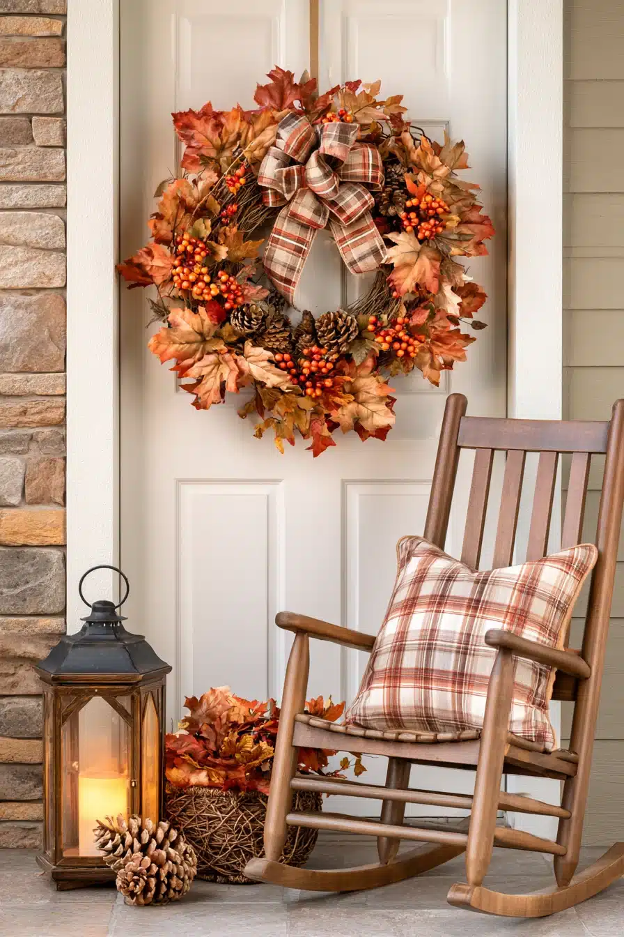 27 Gorgeous Fall Wreaths for Front Door Style and Seasonal Charm