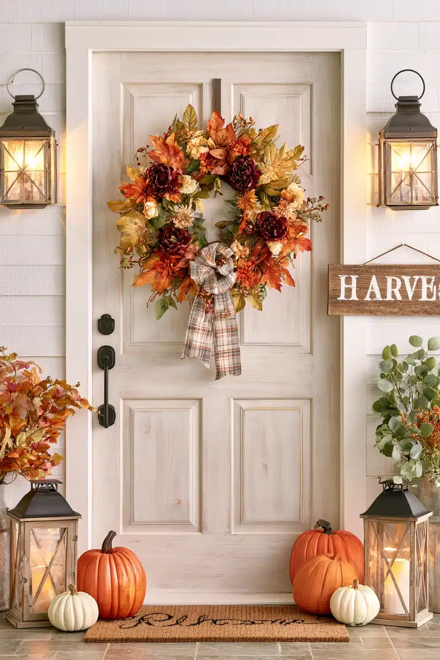 27 Beautiful Fall Wreaths for Your Front Door to Welcome Autumn in Style