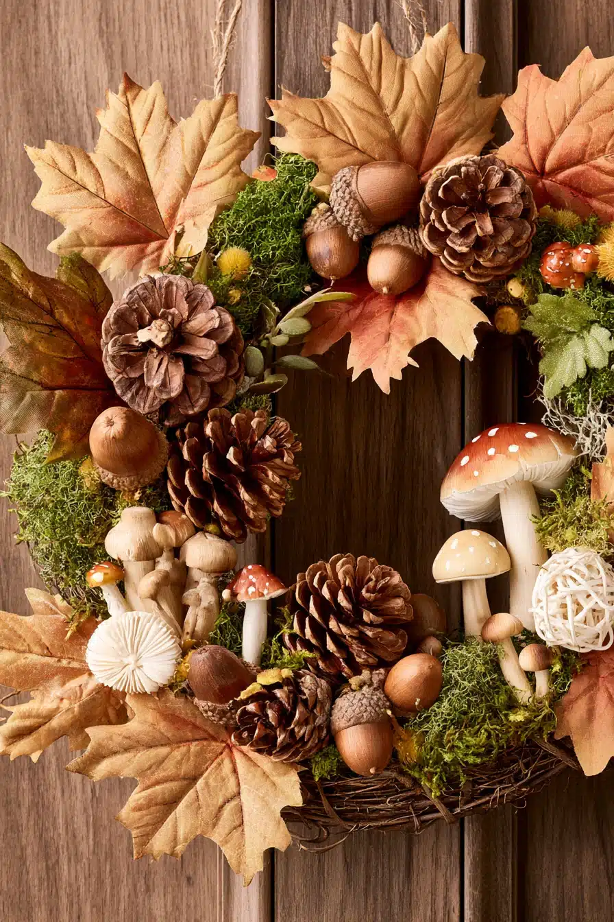27 Gorgeous Fall Front Door Wreaths for a Warm Autumn Welcome