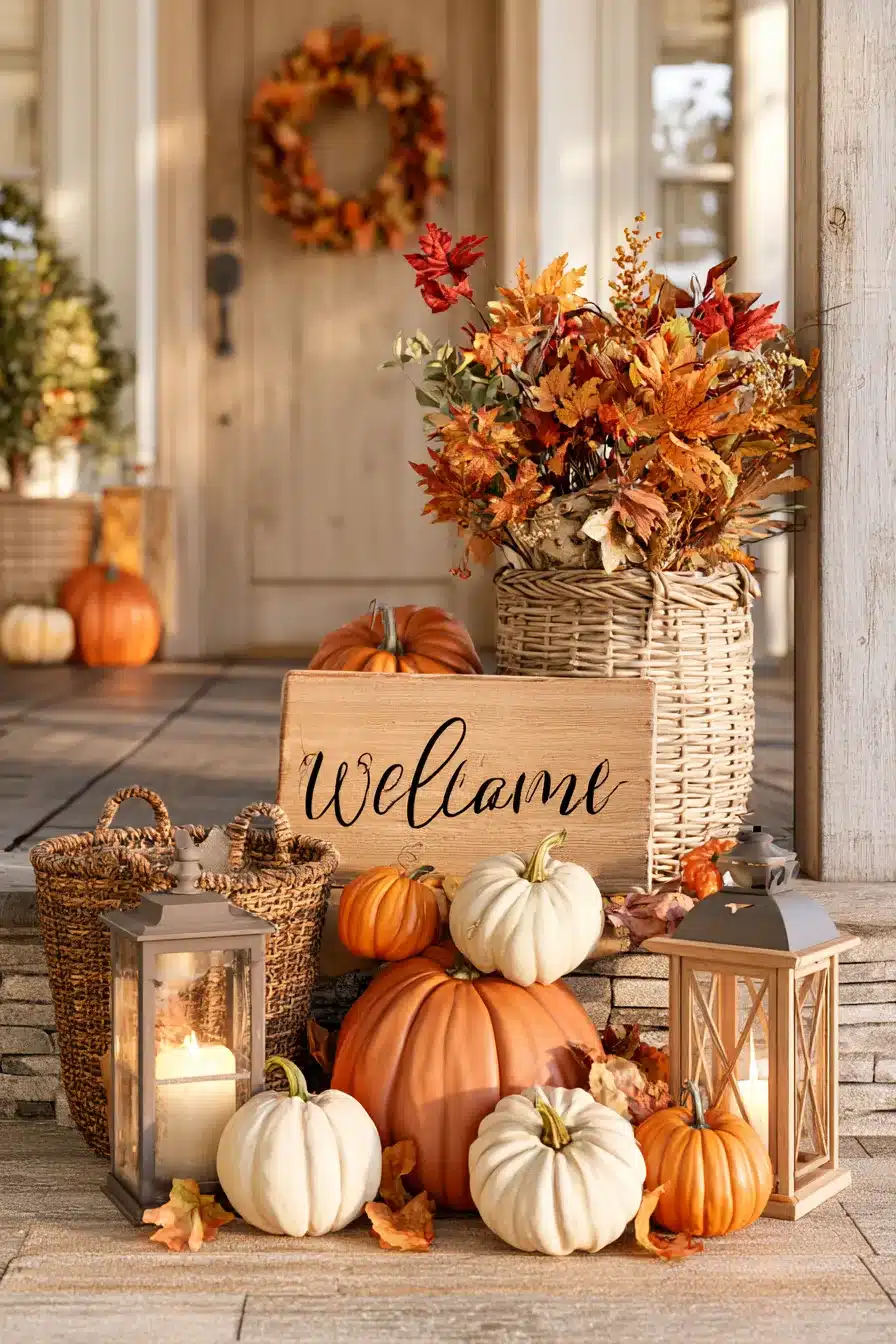 27 Beautiful Autumn Front Porch Decor Ideas for a Warm Seasonal Welcome