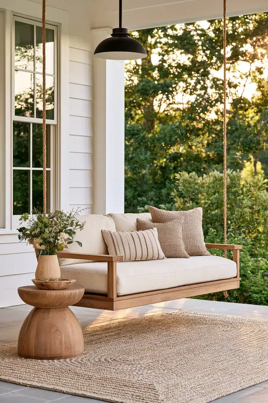27 Dreamy Porch Swing Ideas for a Cozy Outdoor Escape