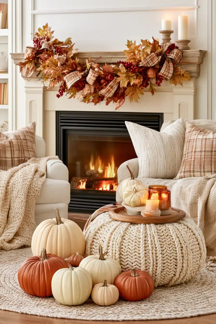 27 Gorgeous Fall Garland Mantle Ideas for a Cozy Seasonal Display