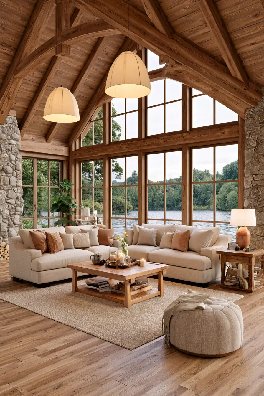27 Cozy Lake Cabin Interiors Filled With Rustic Charm