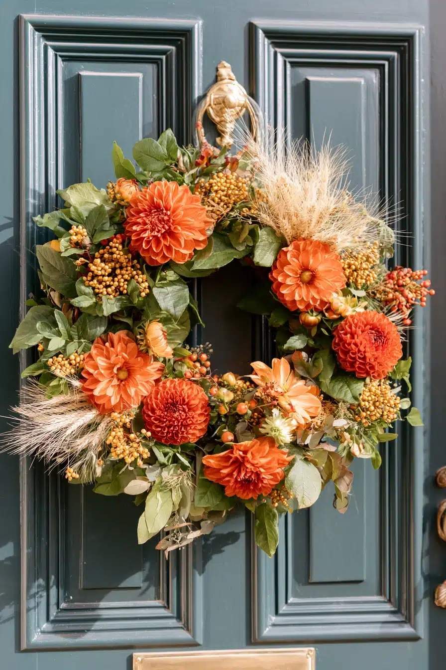 27 Beautiful Fall Wreaths for Your Front Door to Welcome Autumn in Style