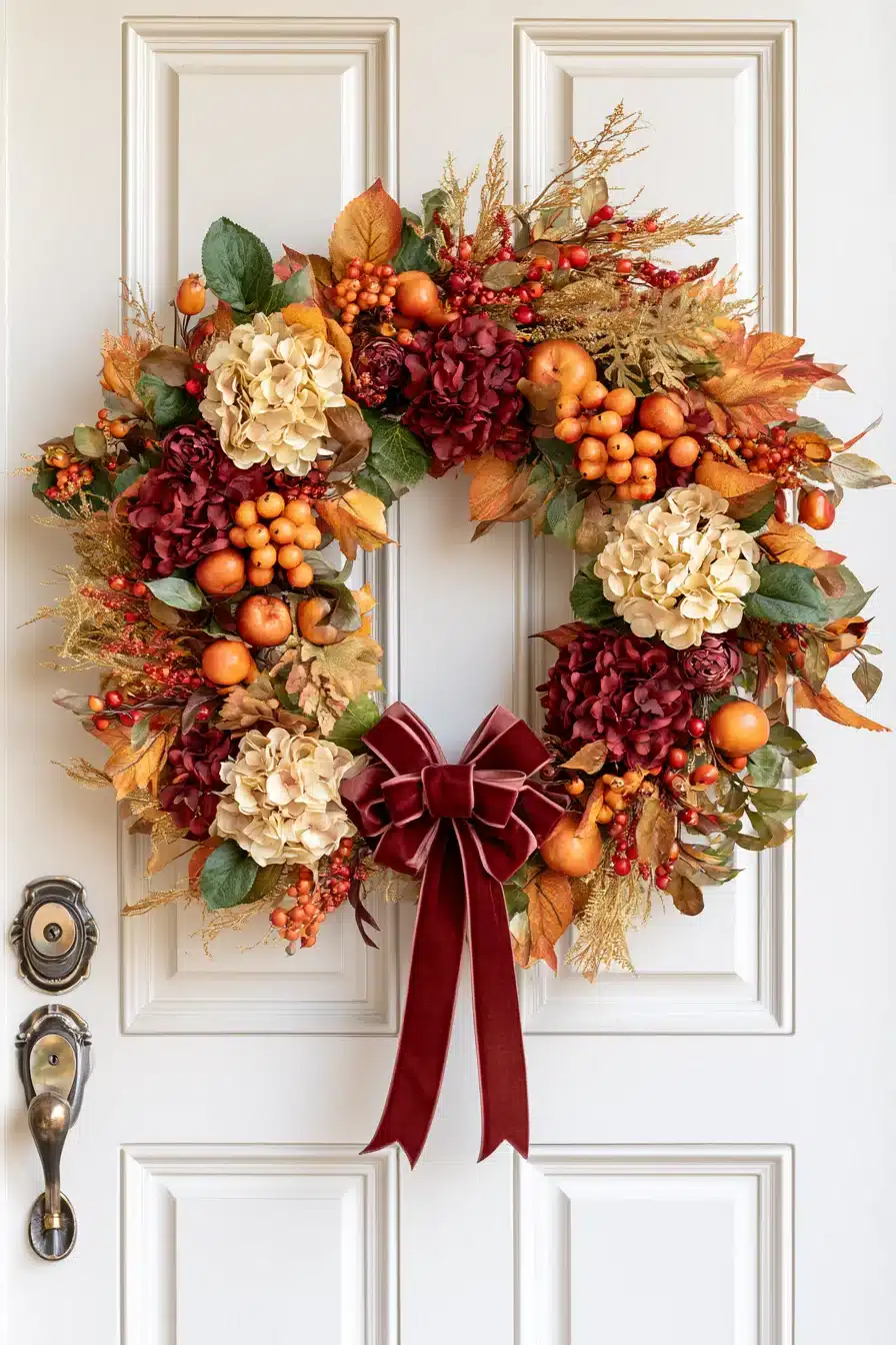 27 Gorgeous Fall Wreaths for Front Door Style and Seasonal Charm