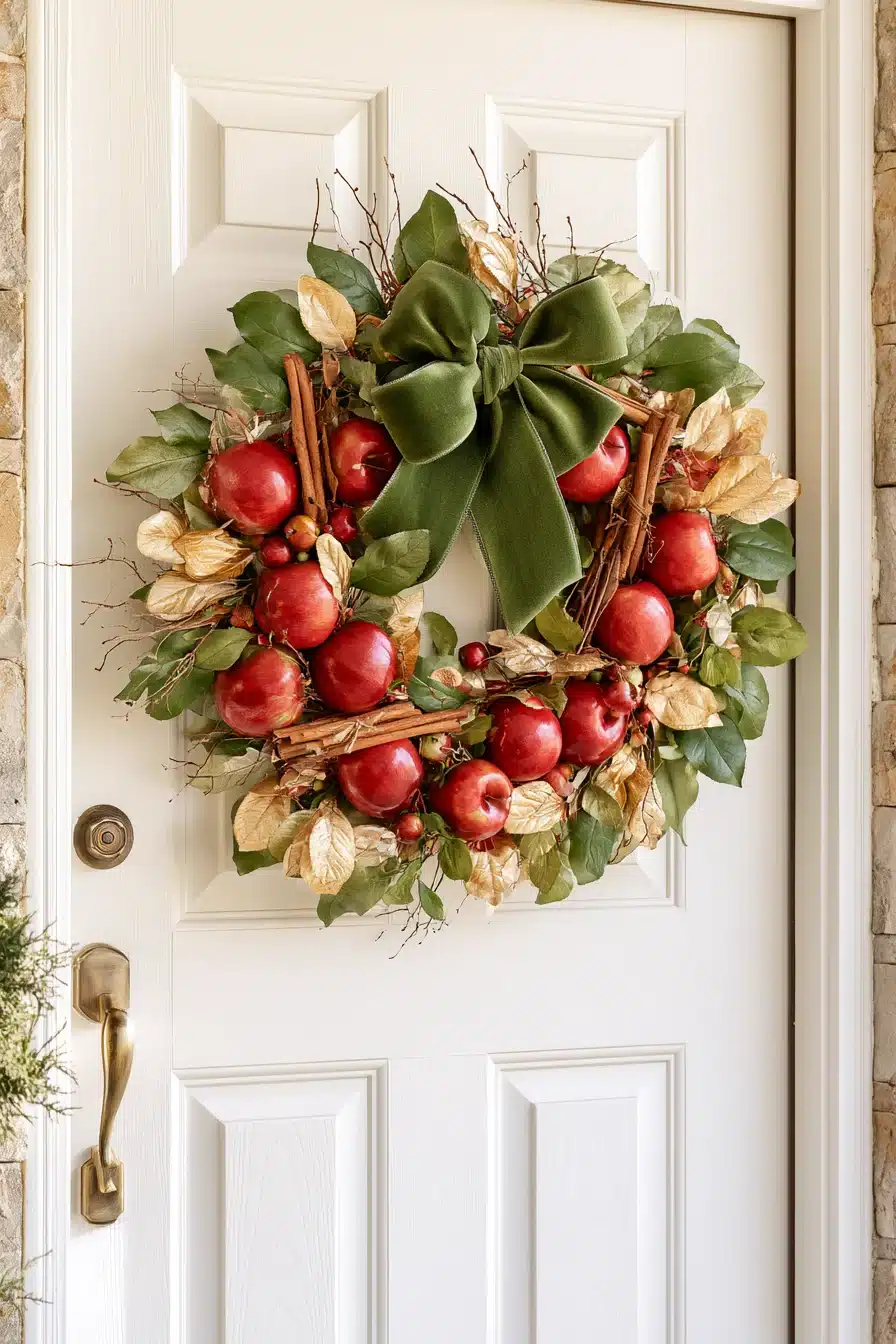 27 Gorgeous Fall Front Door Wreaths for a Warm Autumn Welcome