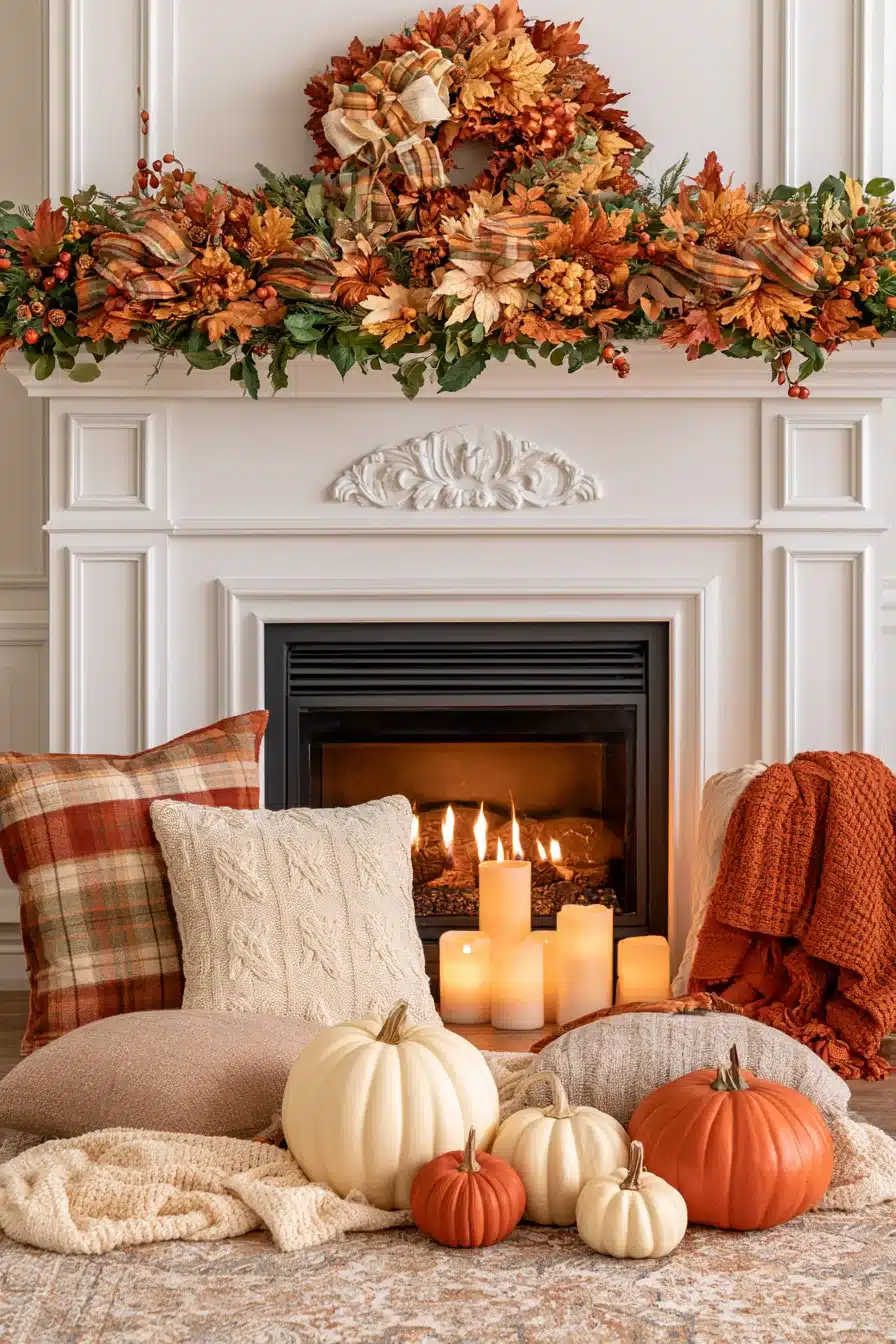 27 Autumn Fireplace Decor Ideas for a Warm Cozy Home