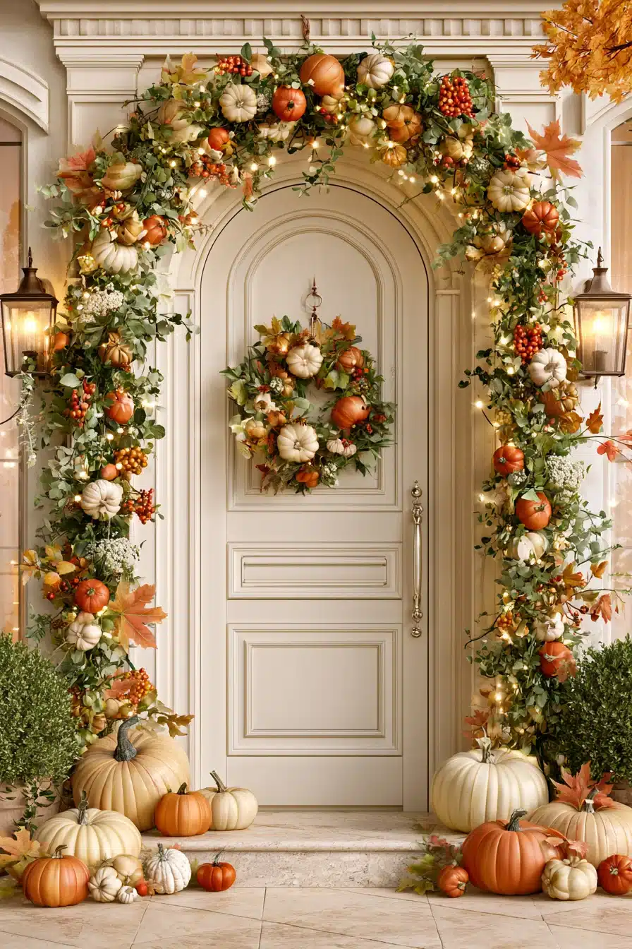 27 Beautiful Thanksgiving Door Decorations for a Warm Festive Welcome