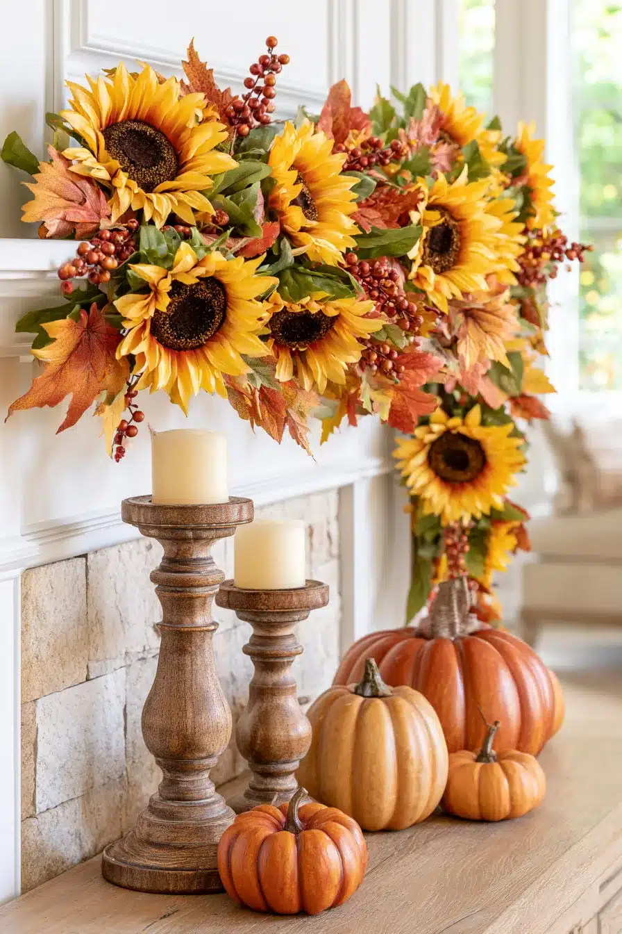 27 Gorgeous Fall Garland Mantle Ideas for a Cozy Seasonal Display