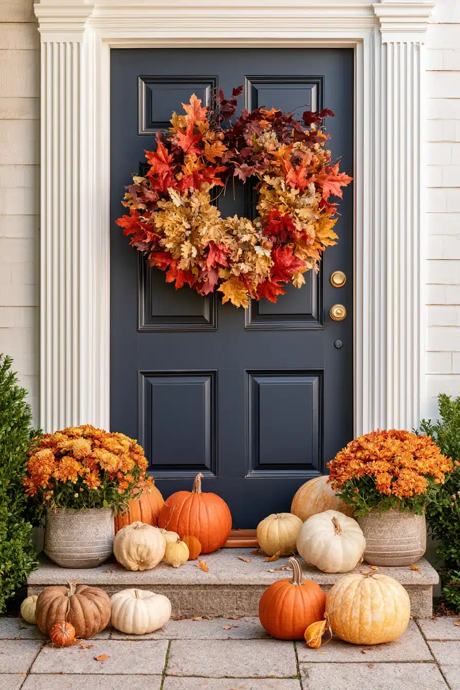 27 Beautiful Fall Wreaths for Your Front Door to Welcome Autumn in Style