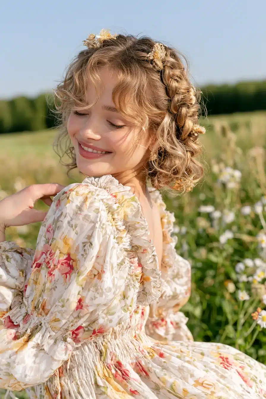 27 Charming Cottagecore Hairstyles for Short Hair With Romantic Countryside Style