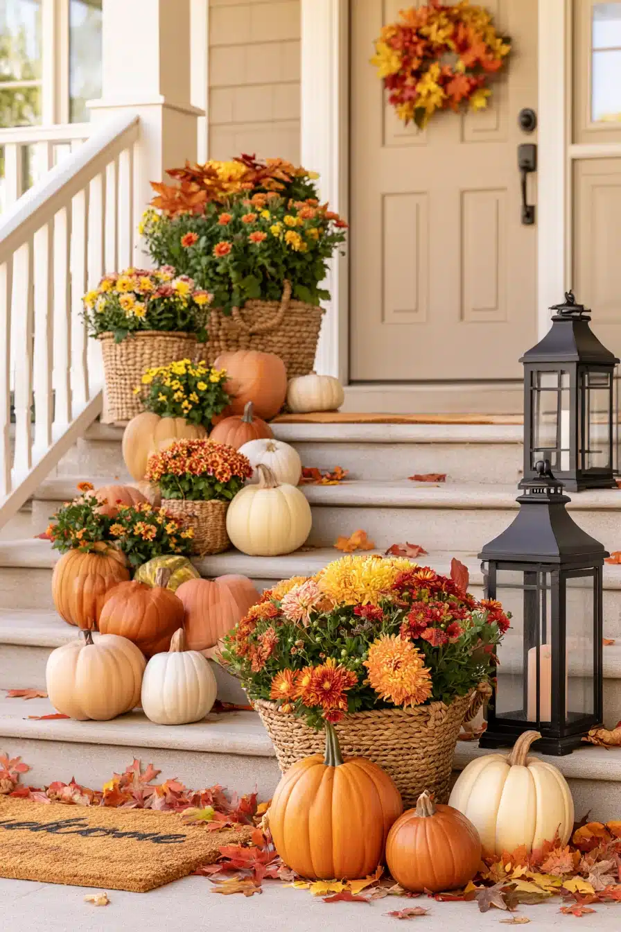 27 Beautiful Autumn Front Porch Decor Ideas for a Warm Seasonal Welcome