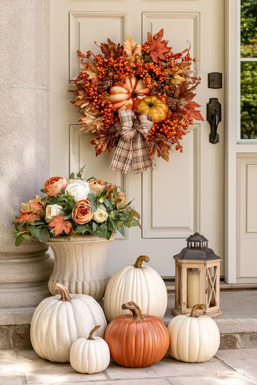 27 Gorgeous Fall Wreaths for Front Door Style and Seasonal Charm