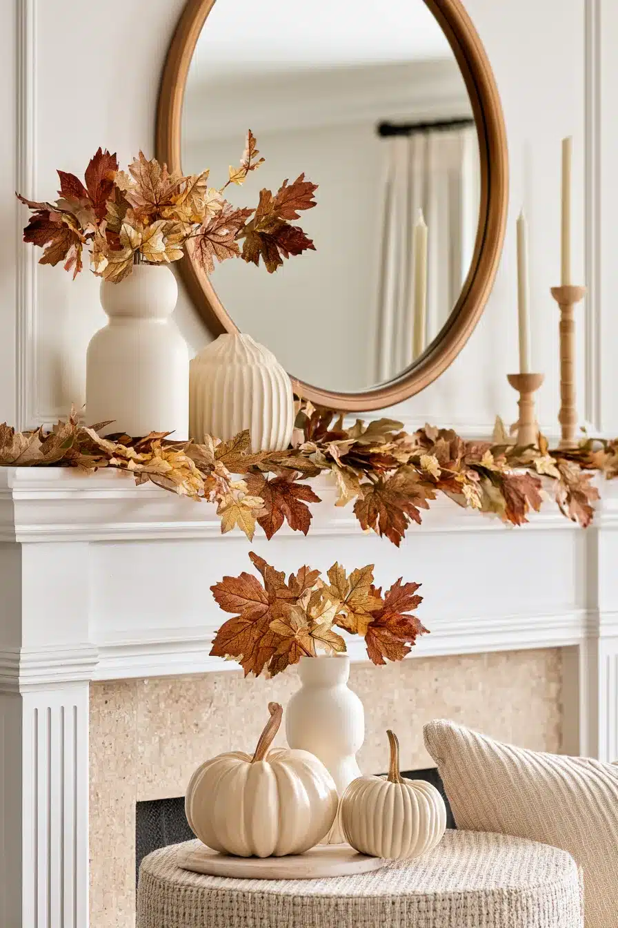 27 Gorgeous Fall Garland Mantle Ideas for a Cozy Seasonal Display
