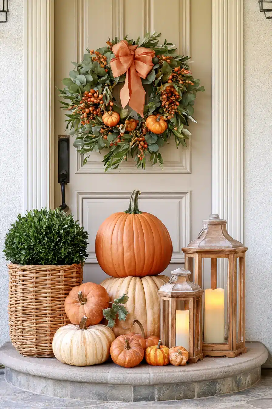 27 Gorgeous Fall Wreaths for Front Door Style and Seasonal Charm
