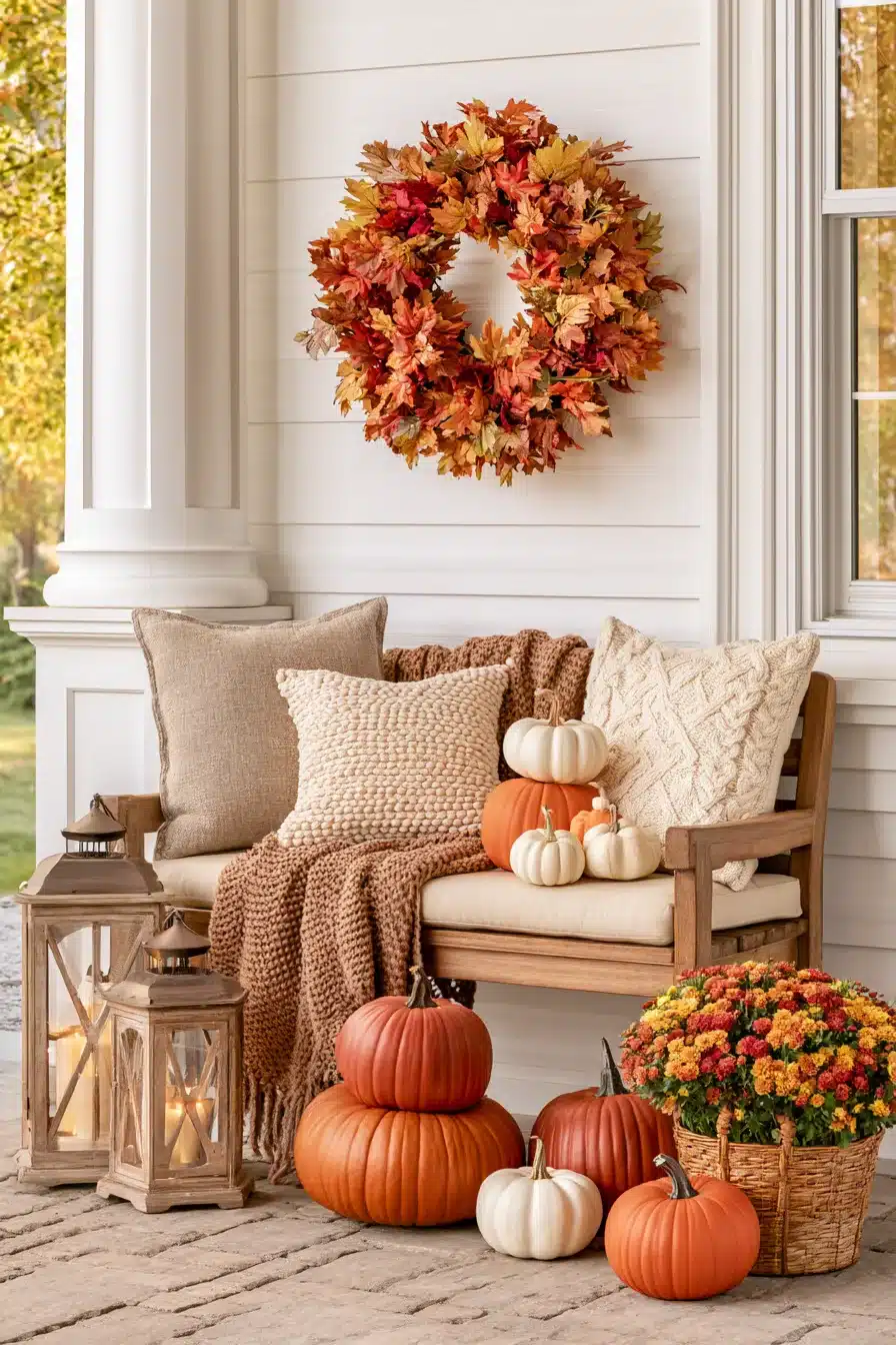 27 Beautiful Thanksgiving Porch Decorations for a Warm Holiday Welcome