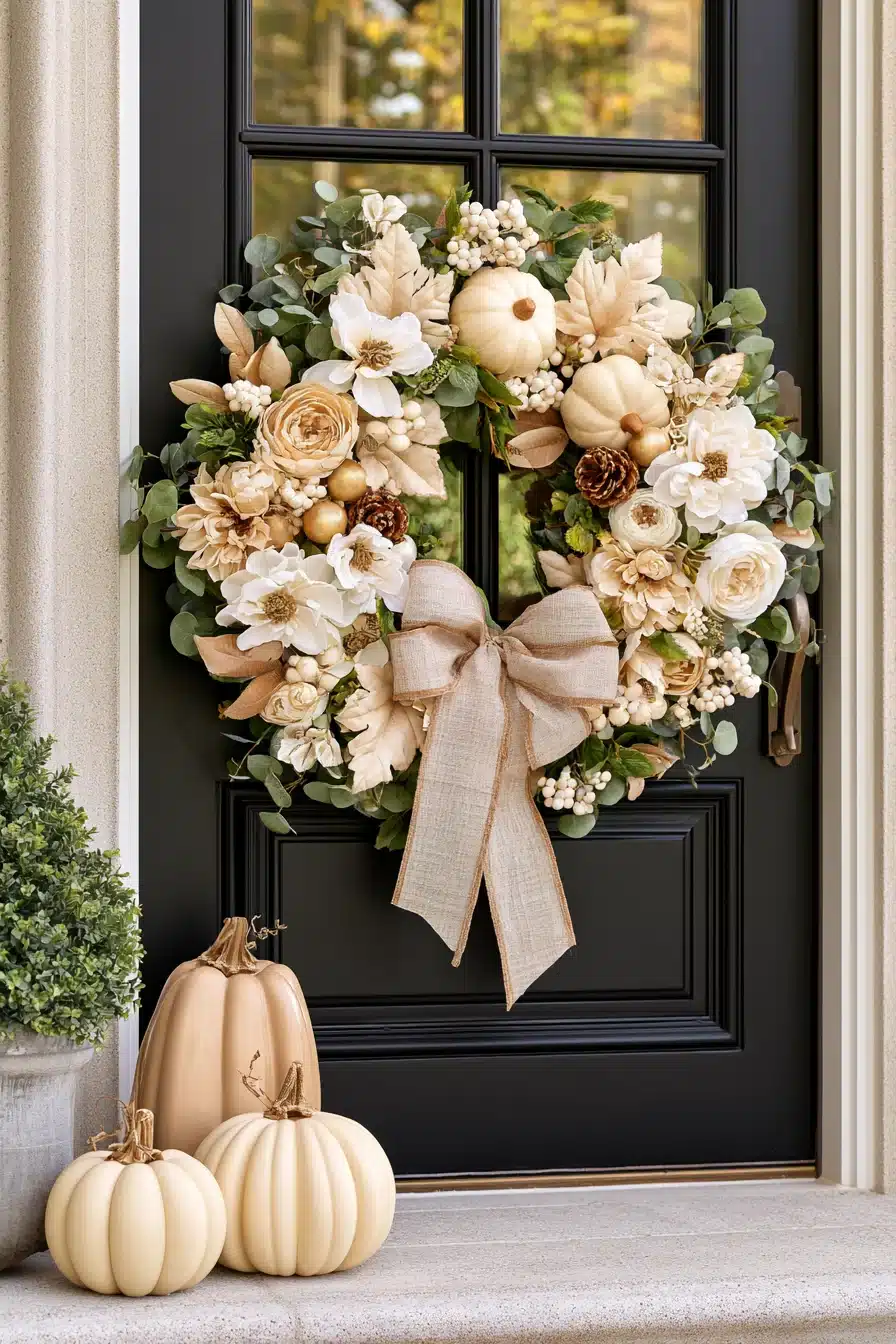 27 Beautiful Thanksgiving Door Decorations for a Warm Festive Welcome