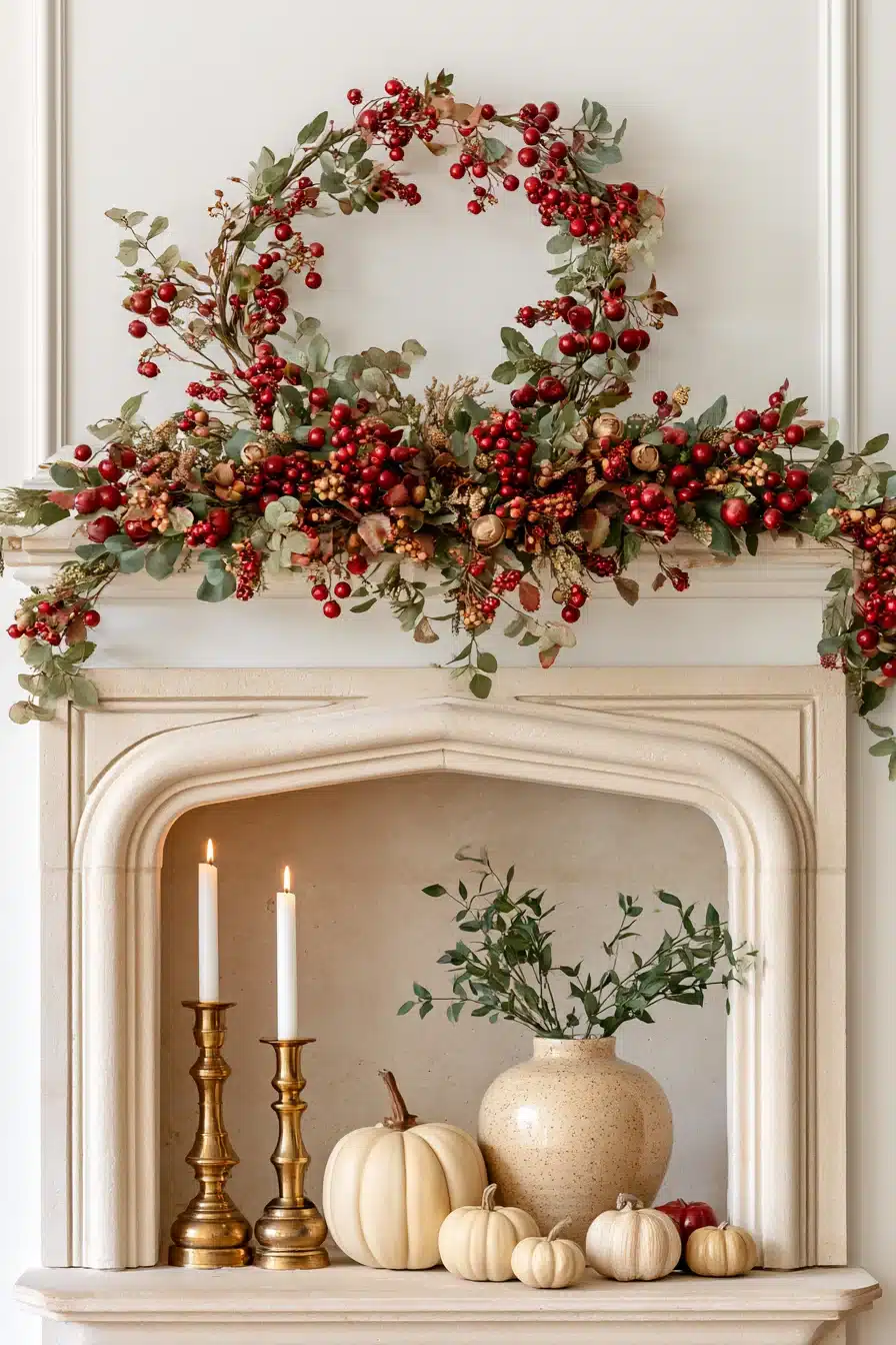 27 Gorgeous Fall Garland Mantle Ideas for a Cozy Seasonal Display