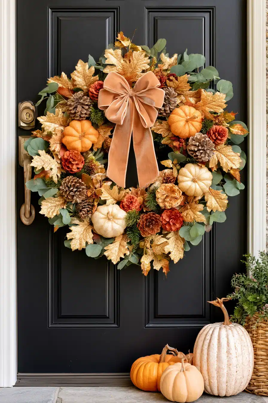 27 Gorgeous Fall Wreaths for Front Door Style and Seasonal Charm