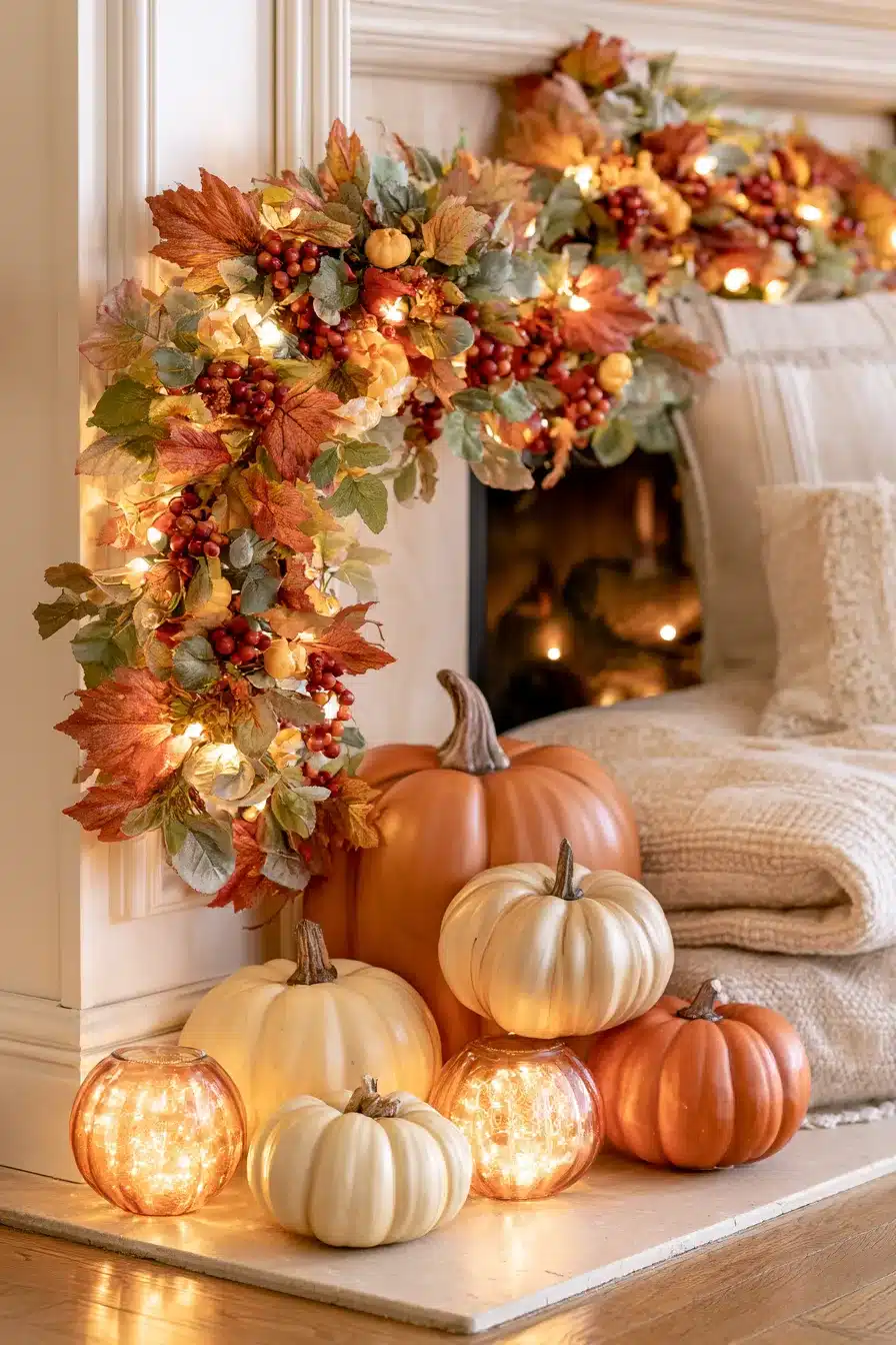 27 Gorgeous Fall Garland Mantle Ideas for a Cozy Seasonal Display
