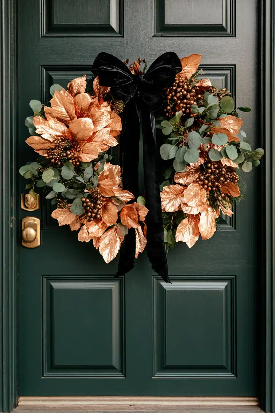 27 Gorgeous Fall Front Door Wreaths for a Warm Autumn Welcome